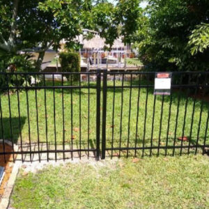 Black Aluminum Fence Project for client