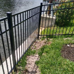 Black Aluminum Fence Project