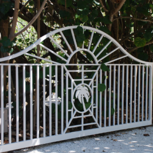 Custom White Aluminum Gate