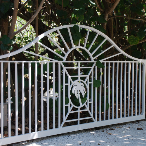 Custom White Aluminum Gate