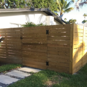 Wood Fence with gate